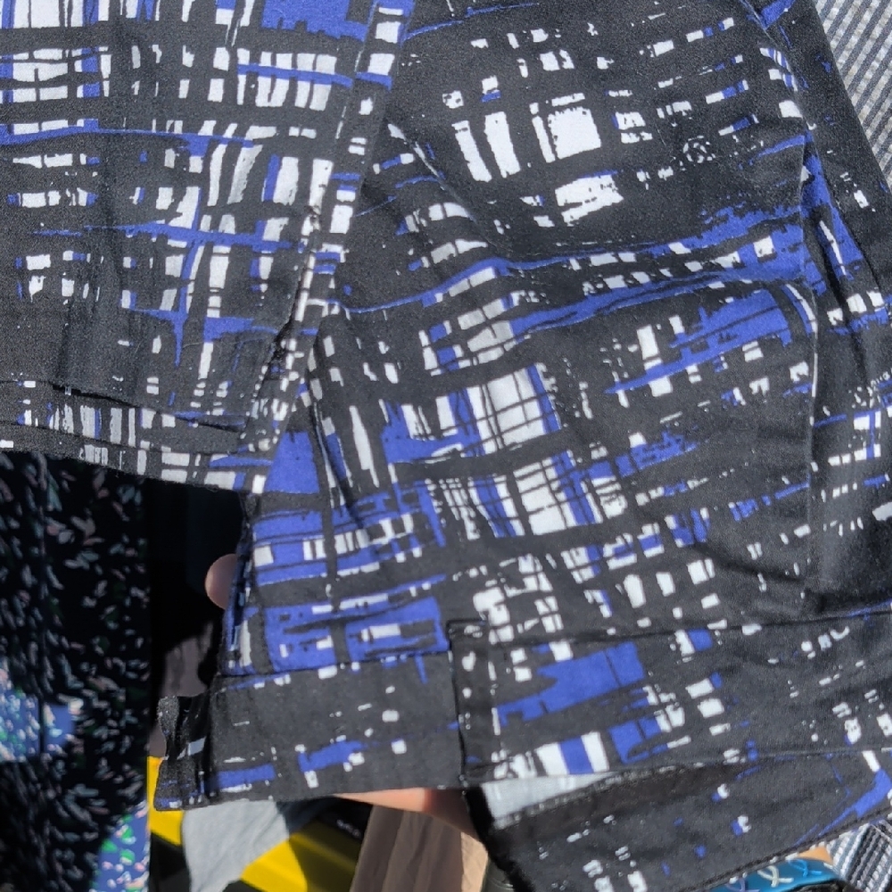 H&M Black and Blue Patterned Garment